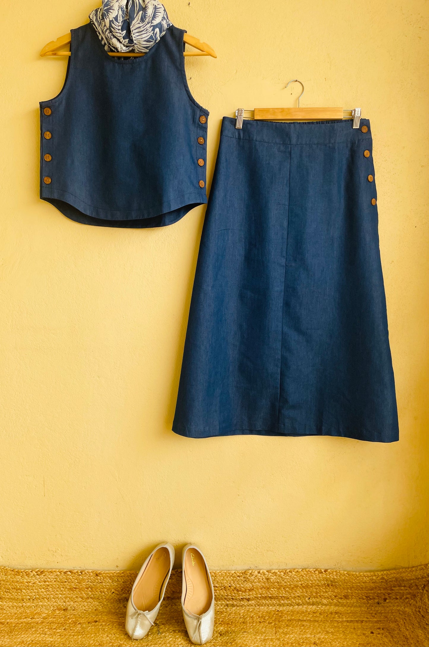 Denim Dream Buttoned Skirt
