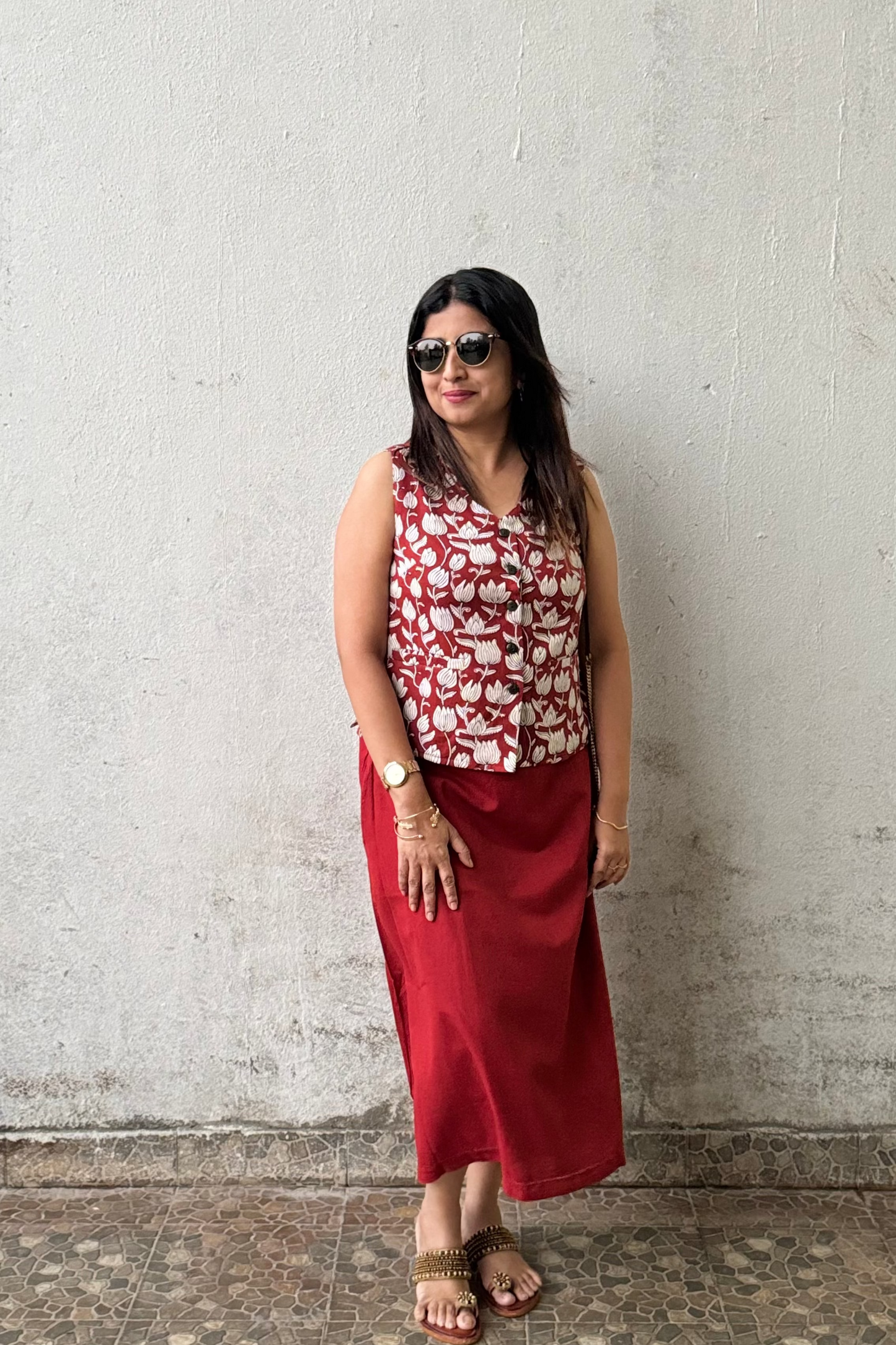 Rust Midi Skirt