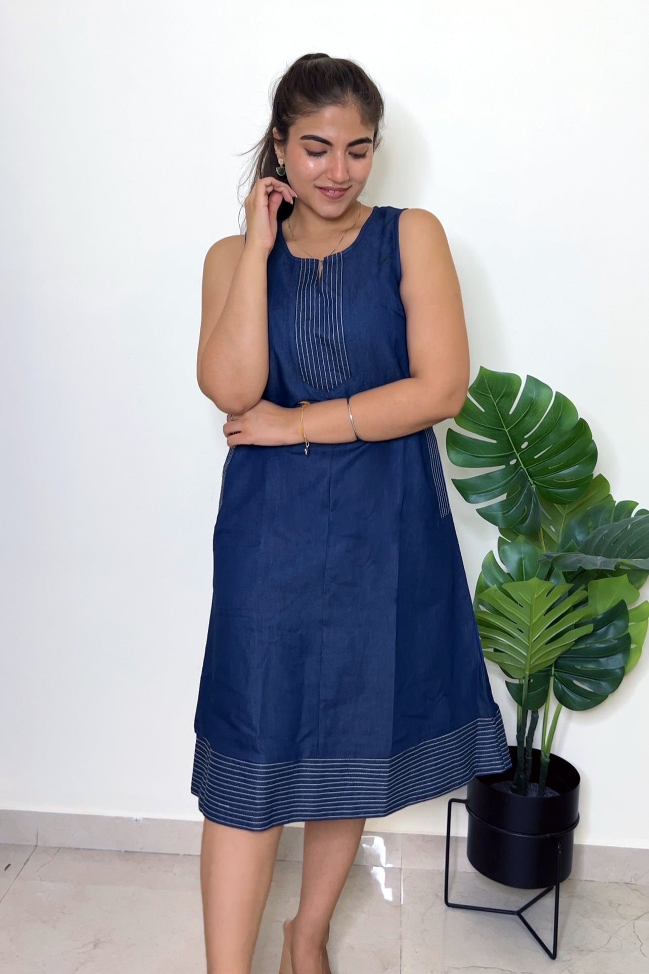 Never Say Never Denim Dress