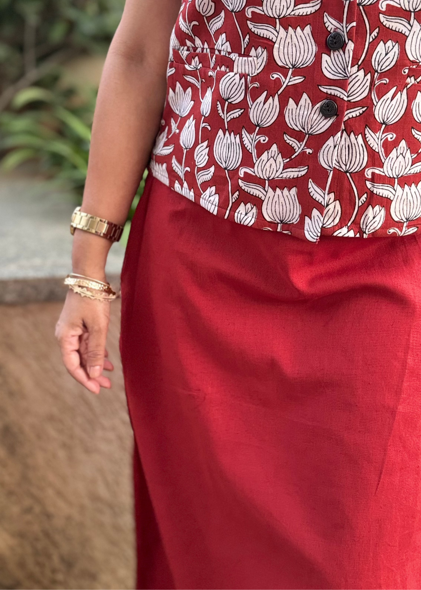Rust Midi Skirt